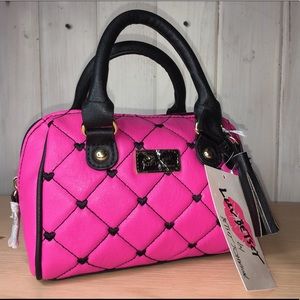 Hot Pink Betsey Johnson Barrel Purse